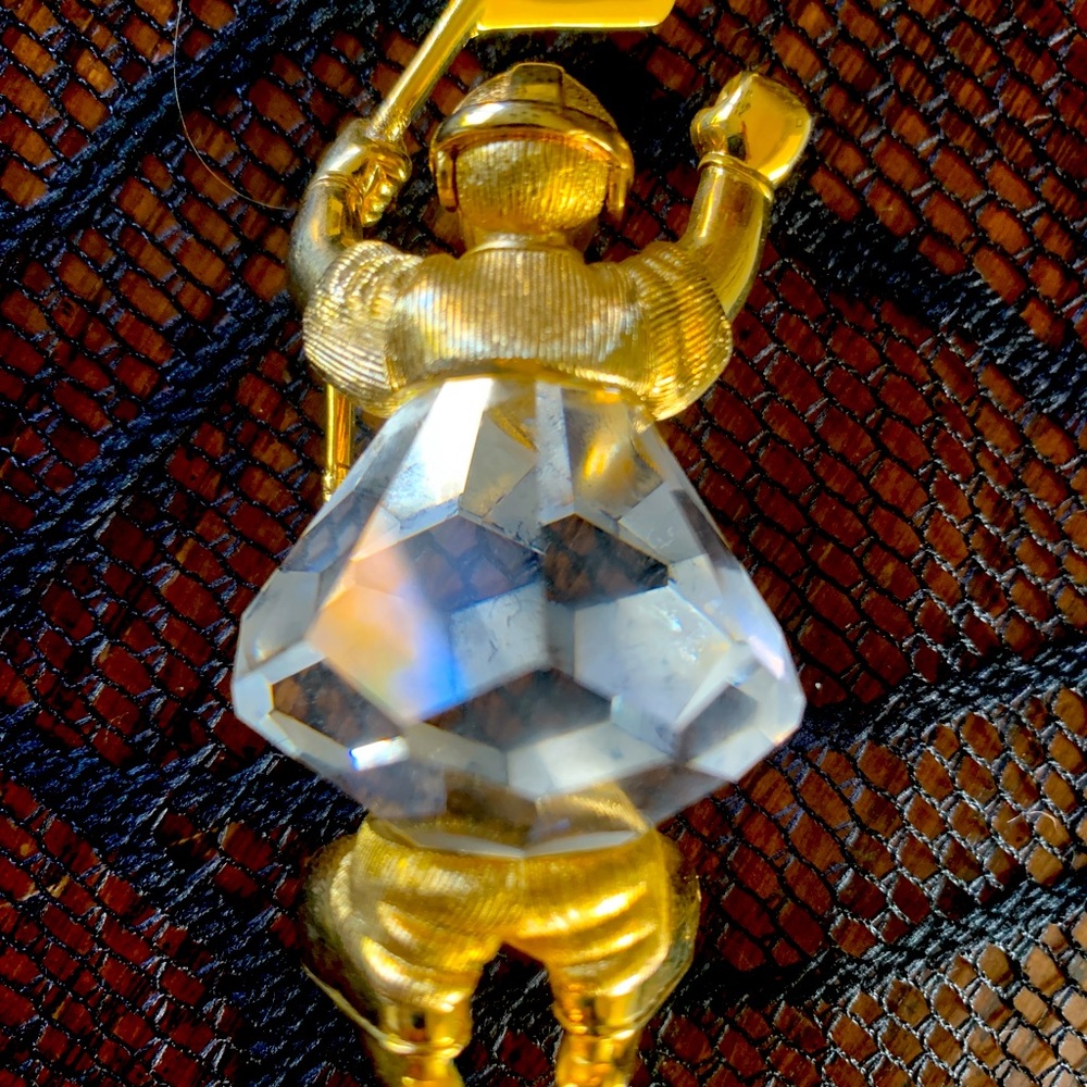 Swarovski Trimlite Crystal - Strass Giftware - Hockey Player - No Box - Rare